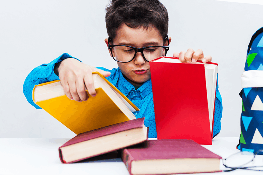 boy with vision-related learning problems